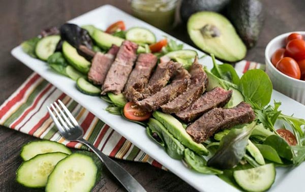 Southwest Steak Salad with Avocado Dressing